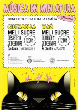 Cartel del festival de conciertos familiares 'Música en Miniatura'.