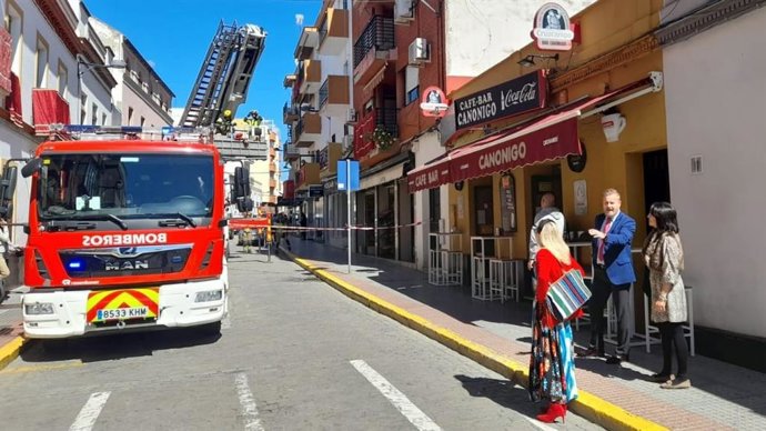 Camión de bomberos en Dos Hermanas