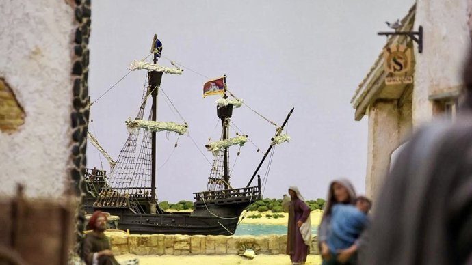 La Nao Victoria representada en el Belén Municipal de Sanlúcar de Barrameda (Cádiz)