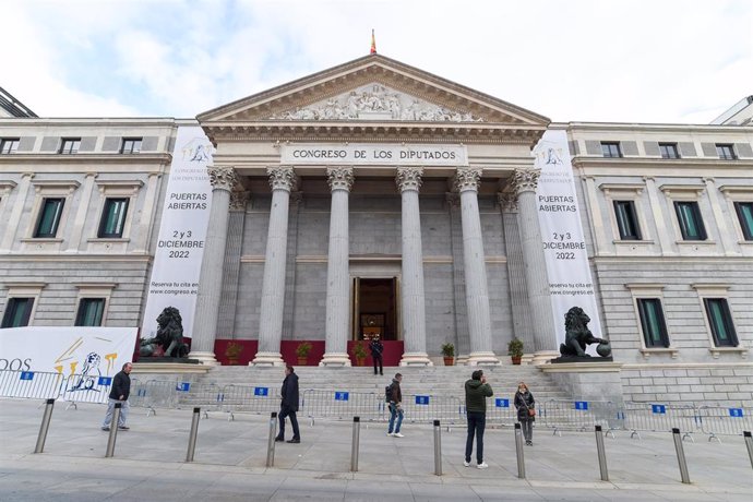 Fachada del Congreso de los Diputados.