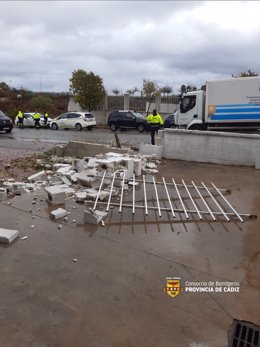 Destrozos de un viento tornado en Arcos de la Frontera