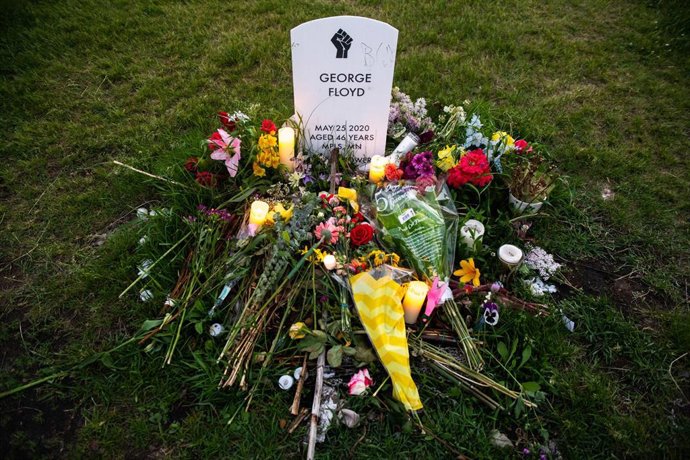 Archivo - Tumba de George Floyd en el primer aniversario de su muerte, el 25 de enero de 2021