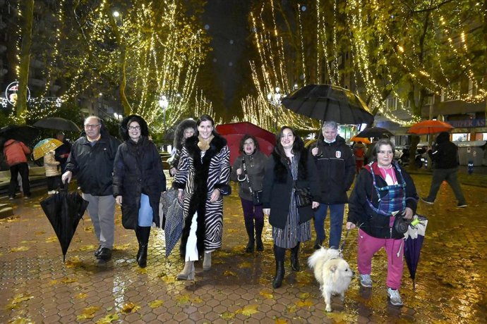 Encendido de la iluminación navideña de la  Alameda de Oviedo