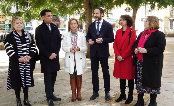 Daniel Pérez, secretario general del PSOE de Málaga, en rueda de prensa