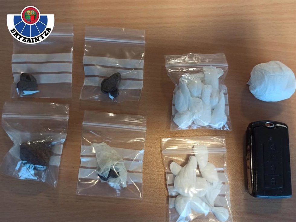 Droga incautada por la Ertzaintza