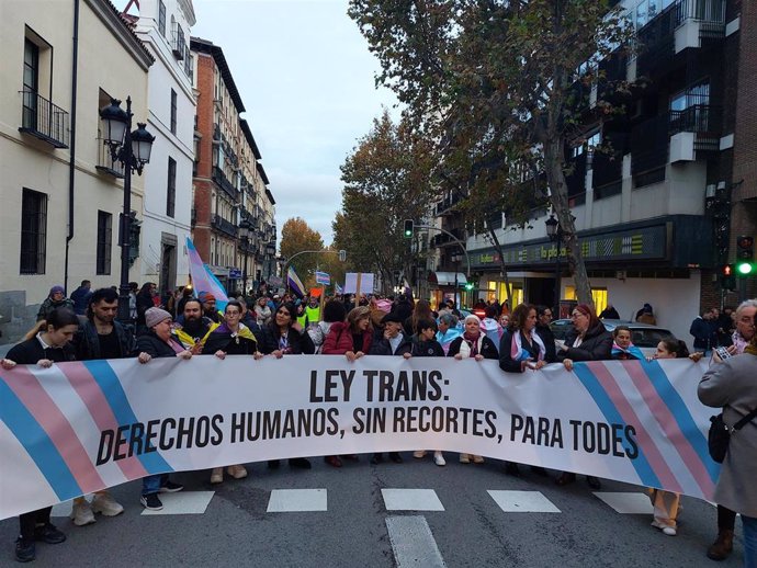 Concentración por los derechos de las personas transexuales.