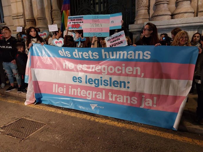 Unas 60 personas reivindican en Palma "unidad" para la aprobación de la Ley Trans