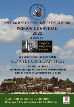 La Asociación de Belenistas de La Rioja ofrece este domingo su pregón de Navidad
