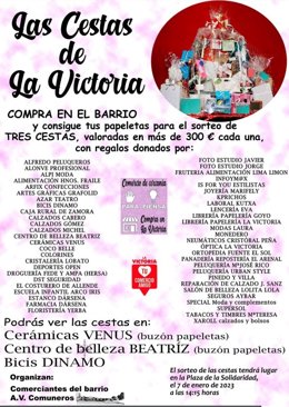 El barrio de La Victoria de Valladolid promueve el comercio local a través de un sorteo de cestas