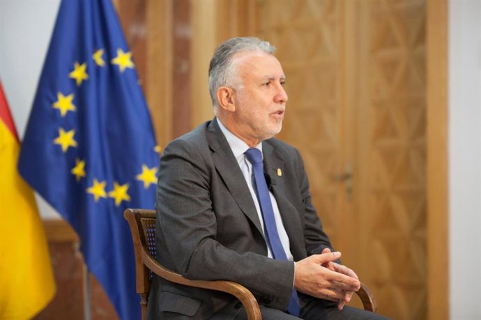 El presidente de Canarias, Ángel Víctor Torres, durante una entrevista concedida a Europa Press
