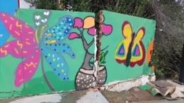 Estado del muro del CEIP Manuel Siurot