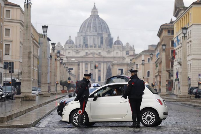 Archivo - Imagen de archivo de la Policía de Roma 