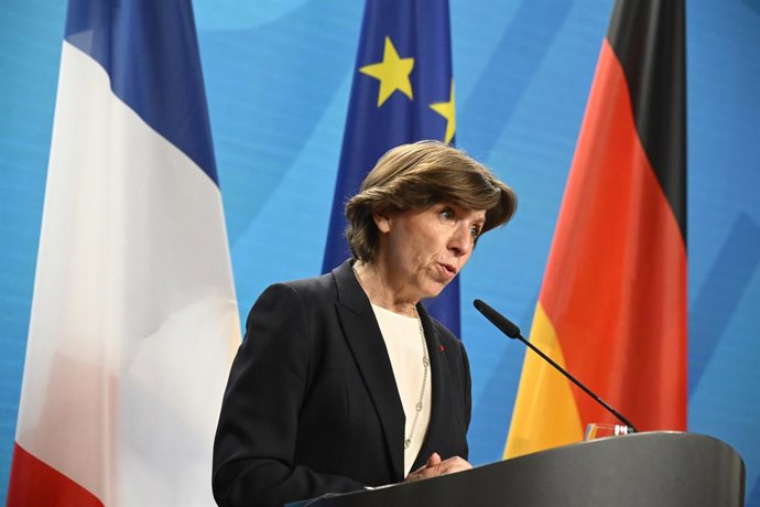 Archivo - 24 May 2022, Berlin: French Foreign Minister Catherine Colonna attends a joint press conference with German Foreign Minister Annalena Baerbock at the Federal Foreign Office in Berlin. Photo: Tobias Schwarz/AFP-Pool/dpa