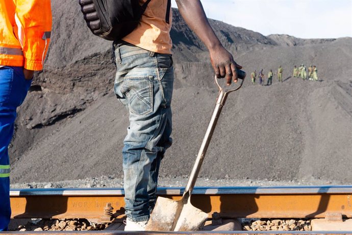 Imagen de archivo de un trabajador en Zambia