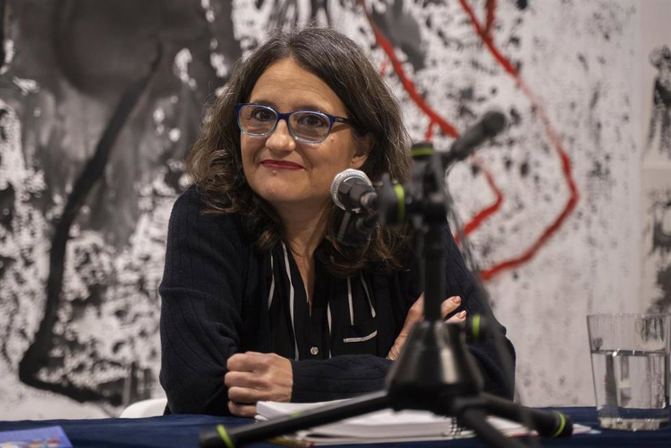 La exvicepresidenta, exportavoz y exconsellera de Igualdad y Políticas, Mónica Oltra, interviene el el debate 'Las desigualdades sociales: una violación de los derechos humanos' en Ca Revolta, a 29 de noviembre de 2022, en Valencia