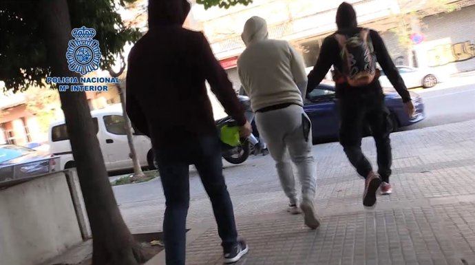 Uno de los detenidos por la Policía Nacional.