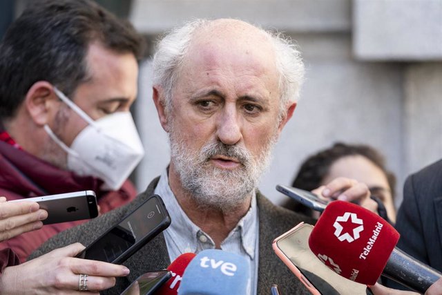 Archivo - El tesorero del Grupo Mixto en el Ayuntamiento de Madrid, Luis Cueto, ofrece declaraciones a los medios 