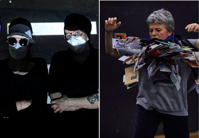 Les artistes del collectiu Geheimagentur i la coregrafa Montse Colomé