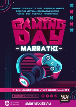 Cartel del Gaming Day, que se celebrará en Marratxí este sábado.