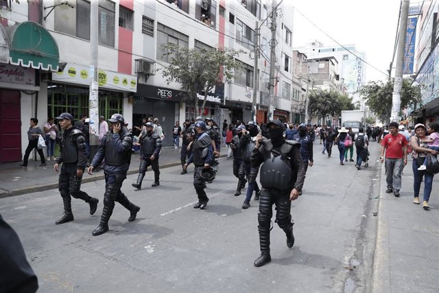 La policia peruana a Lima