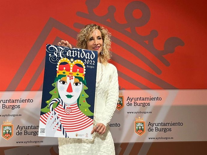 La concejal de Festejos de Burgos, Blanca Carpintero, en la presentación de la programación municipal de Navidad.