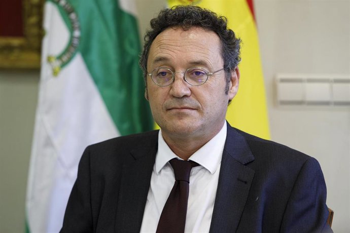 El fiscal general del Estado, Álvaro García Ortiz, durante la Junta ordinaria de Fiscales Jefes Provinciales y de Área de Andalucía, Ceuta y Melilla. 