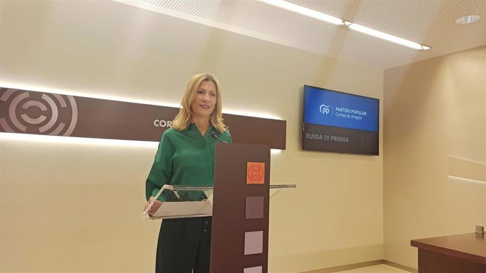 La portavoz del PP en las Cortes de Aragón, Mar Vaquero.