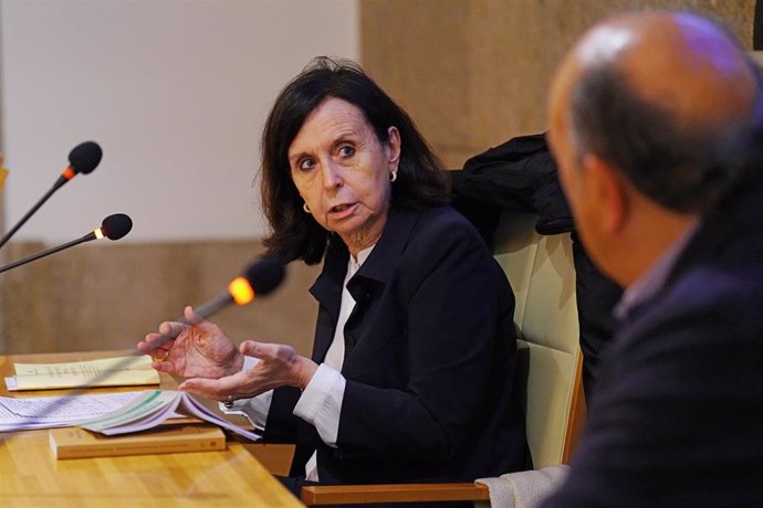 La expresidenta del Tribunal Constitucional María Emilia Casas imparte una conferencia sobre Justicia y derechos, en el Ateneo de Santiago, a 12 de diciembre de 2022, en Santiago de Compostela, A Coruña, Galicia (España). La jornada está enmarcada en 