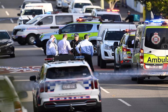 Archivo - Imagen de archivo de la Policía de Australia en la escena de un tiroteo en Brisbane