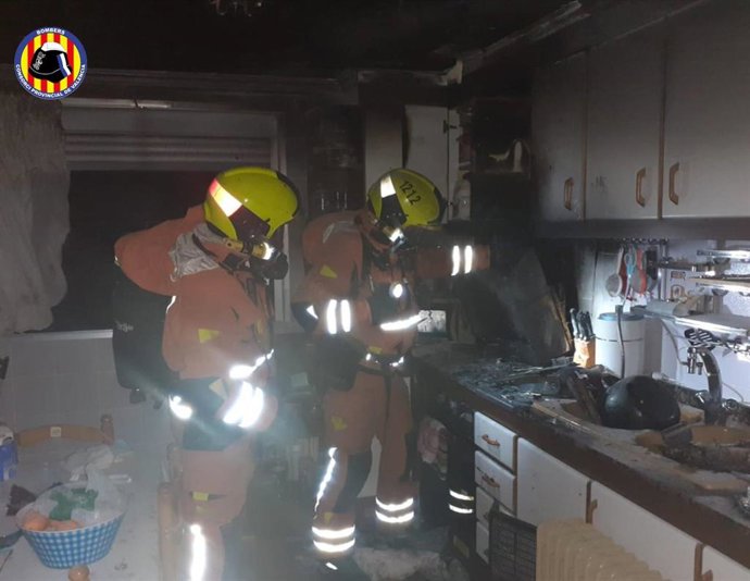 Incendio de una vivienda en Sagunt