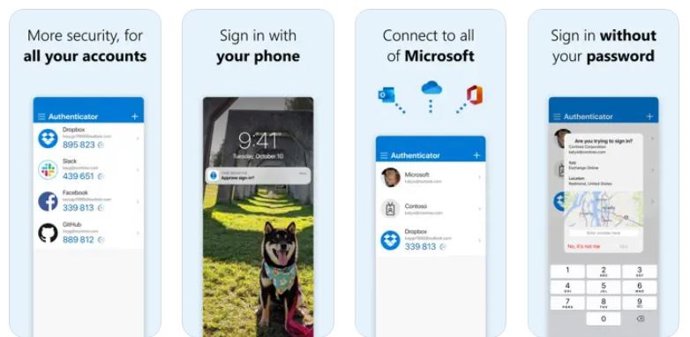 Interfaz de Microsoft Authenticator
