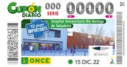Cupón de la ONCE dedicado al Hospital Río Hortega de Valladolid