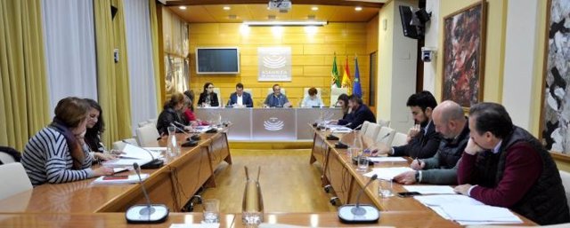 Reunión de la Junta de Portavoces en la Asamblea de Extremadura