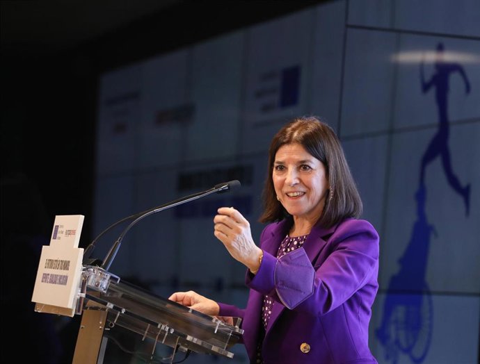 Archivo - La eurodiputada Renew Europe, Izaskun Bilbao, interviene en el encuentro Informativo con motivo de la Conferencia sobre el Futuro de Europa (COFOE), en el Auditorio Meeting Place de Castellana, a 31 de enero de 2022, en Madrid (España). 