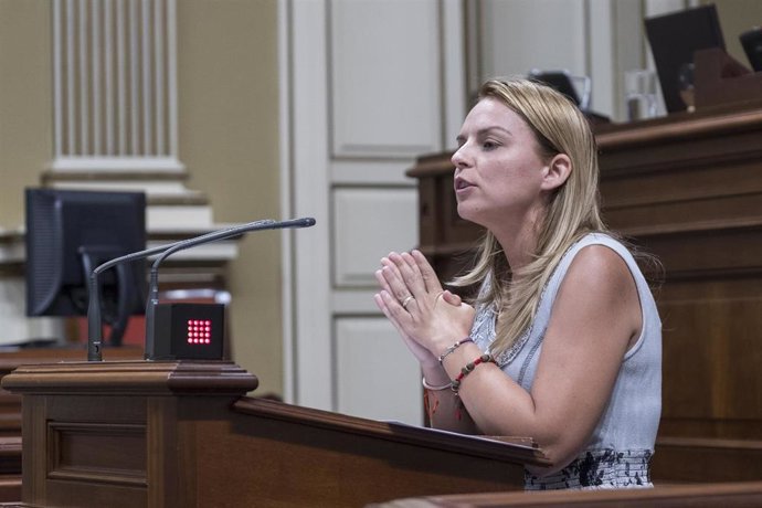 Archivo - Noemí Santana, portavoz de Sí Podemos Canarias