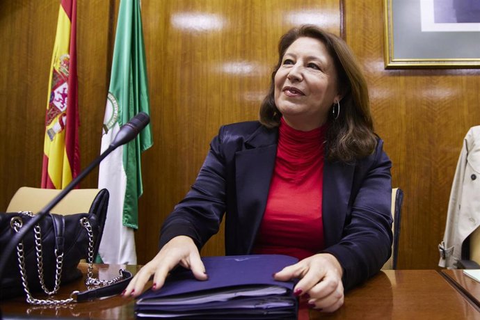La consejera de Agricultura, Agua y Desarrollo Rural de la Junta de Andalucía, Carmen Crespo, en el Parlamento, en imagen de archivo 