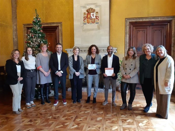 La presidenta del Consell de Mallorca, Catalina Cladera, durante la audiencia.