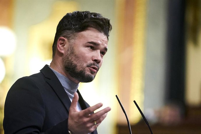 El portavoz de ERC en el Congreso de los Diputados, Gabriel Rufián