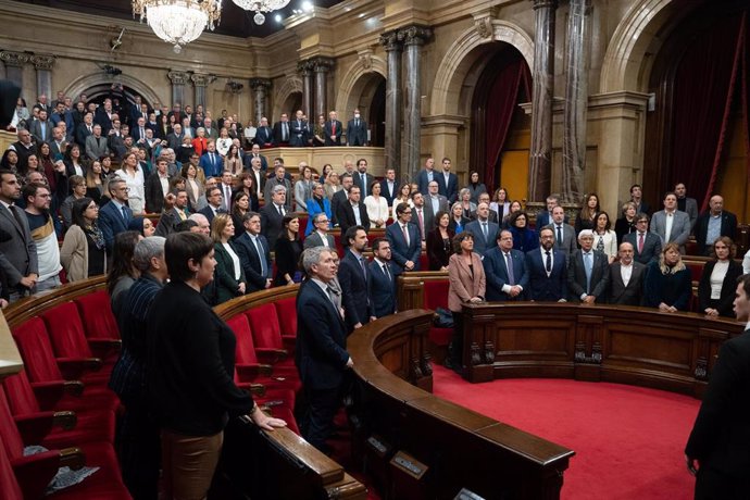 El pleno solemne del Parlament para conmemorar los 90 años de la institución, este martes 13 de diciembre de 2022.