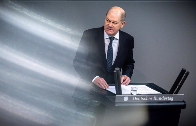 El canciller de Alemania, Olaf Scholz, en una comparecencia ante el Bundestag