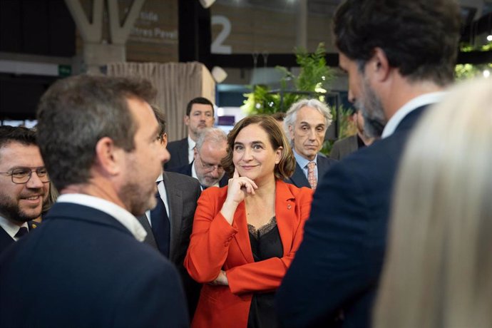 La alcaldesa de Barcelona, Ada Colau, durante la inauguración del Smart City Expo World Congress y Tomorrow Mobility World Congress en el recinto Gran Via de L'Hospitalet de Llobregat, a 15 de noviembre de 2022, en Barcelona, Catalunya (España).