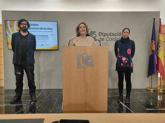 La delegada de Cultura de la Diputación provincial, Salud Navajas, en la presentación de la propuesta 'Córdoba, provincia de las ideas'.