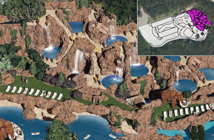 Archivo - Infografía del proyecto de parque acuático en Sierrallana.- Archivo