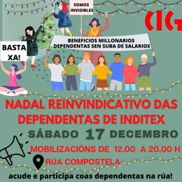 Cartel de las movilización del sábado 17 de diciembre
