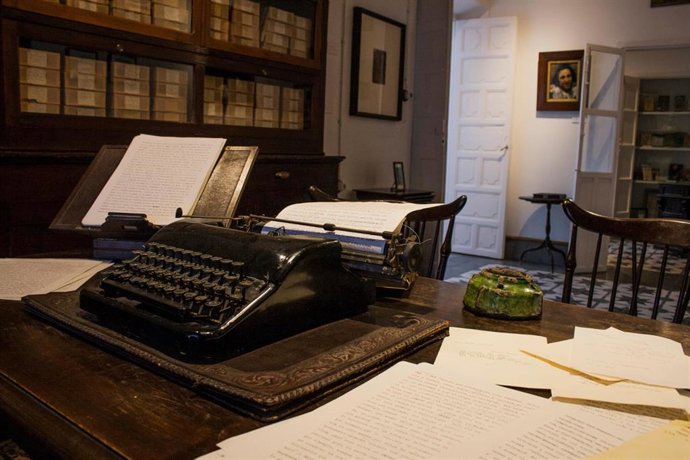 Detalle del interior de la Casa Museo Zenobia y Juan Ramón Jiménez, en Moguer (Huelva).