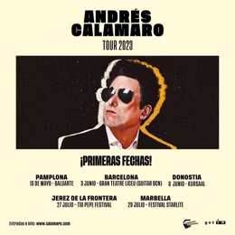 Andrés Calamaro actuará el 8 de junio en el Kursaal de San Sebastián dentro de su 'Tour 2023'