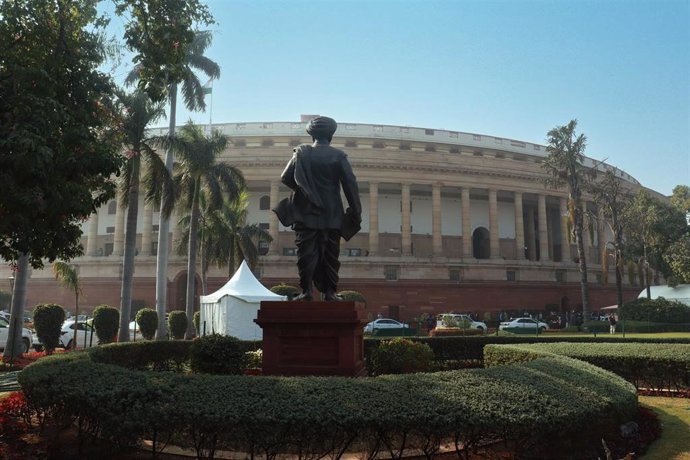 La sede del Parlamento indio en Nueva Dehi (India)