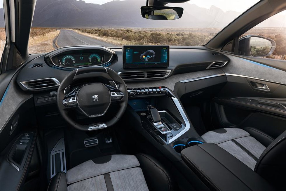 Puesto de conducción i-Cockpit en un Peugeot 3008