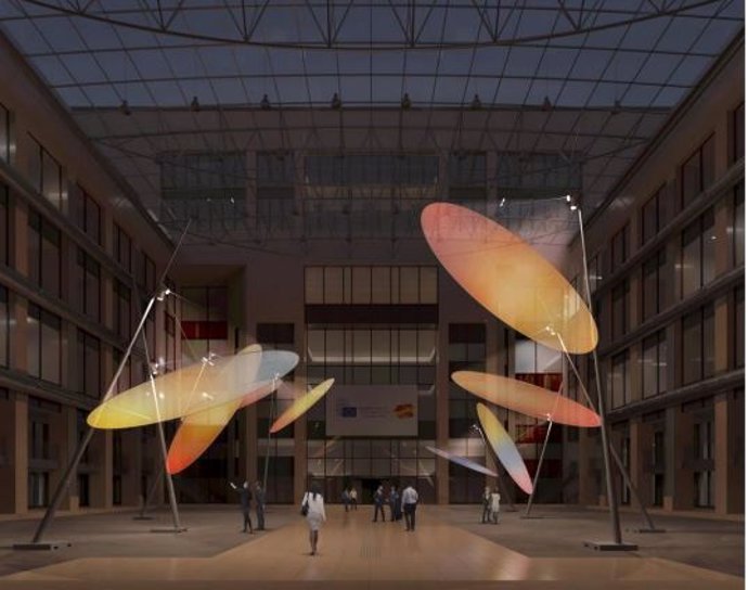 Proyecto artístico 'Paisaje solar' ,  que decorará los edificios de la Consejo Europeo durante la Presidencia Española de la Unión Europea.