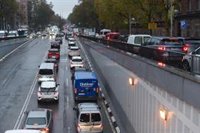 Retenciones de tráfico en la M-40 a la altura de La Fortuna y en la A-42 por la lluvia y la acumulación de agua